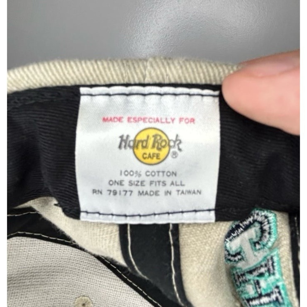 Vintage 90's Hard Rock Cafe‎ Chicago "Save The Planet" Embroidered Snap Back Hat - Picture 8 of 12